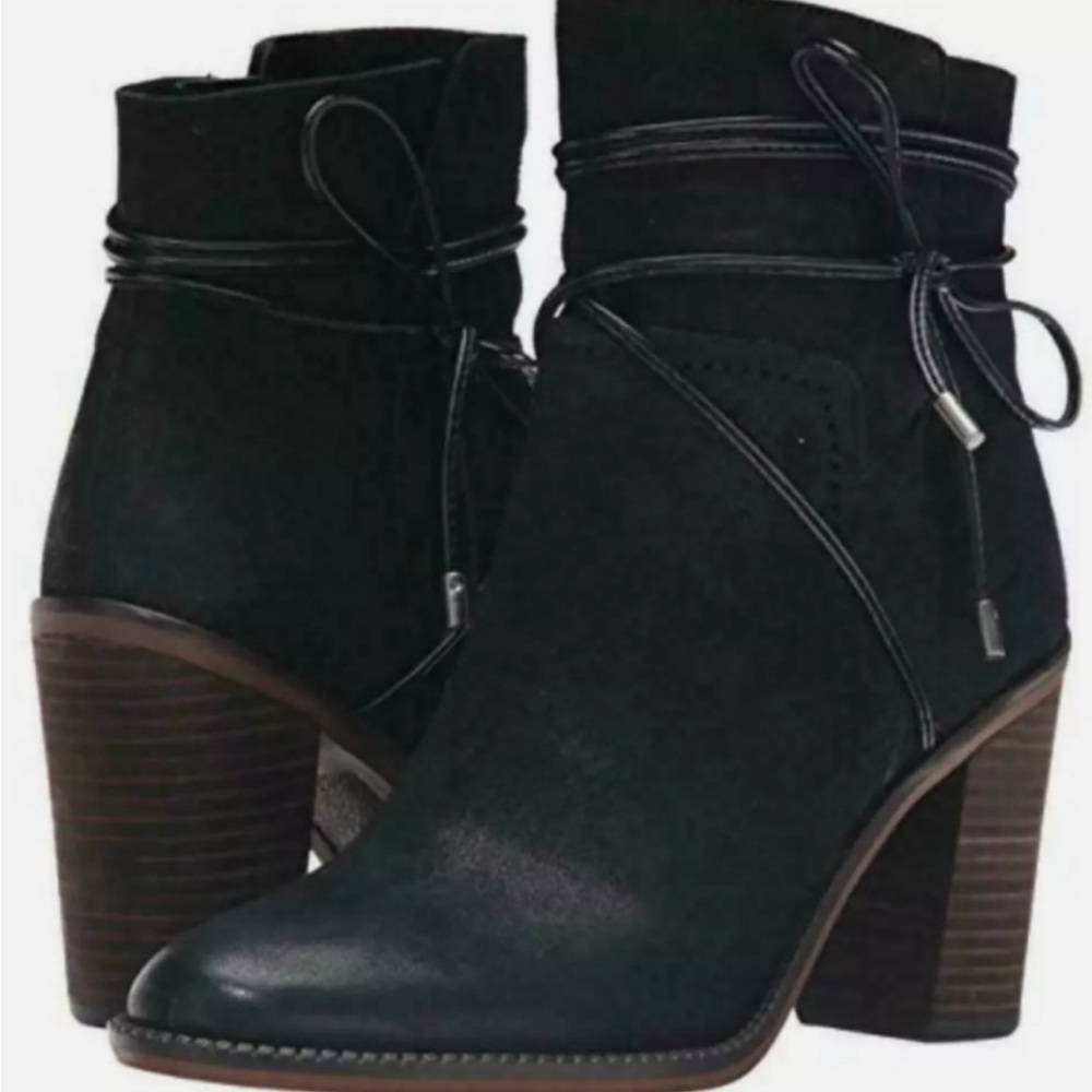 Franco Sarto Edaline Ankle Boots Sz 6  Black